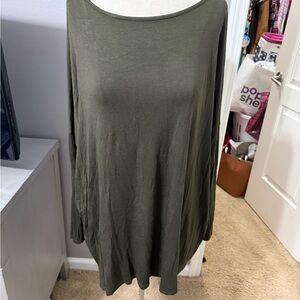 Olive Long Sleeve Women's Tunic | 1X